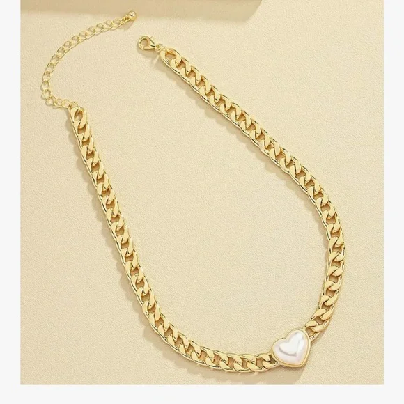 🆕 Heart Necklaces for Women Heart Choker Cuban Link - Picture 3 of 5